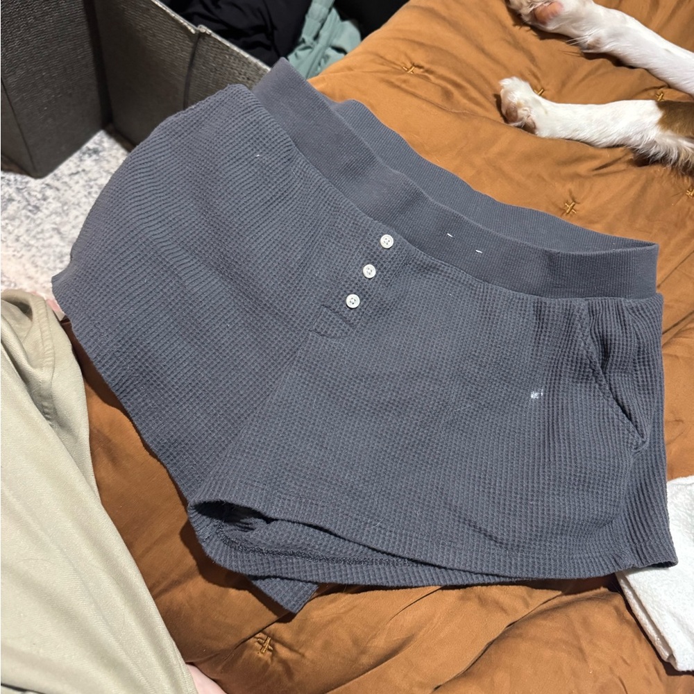 Auden Charcoal Waffle Knit Athletic Shorts